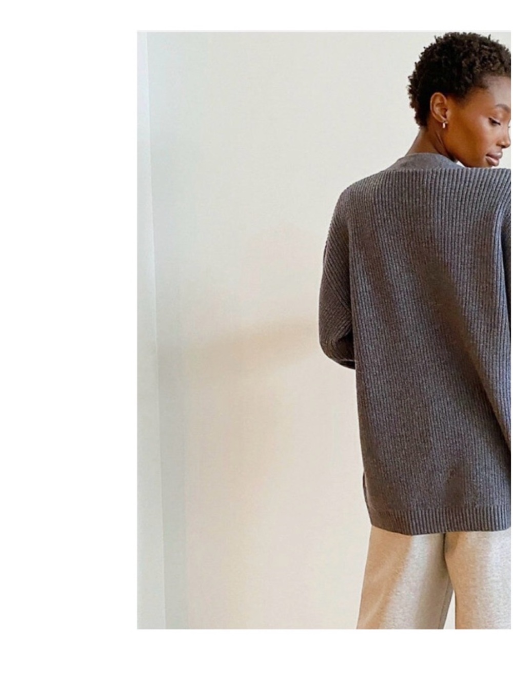 Aritzia Wilfred Free Unwind Cardigan, 100% Merino Wool Blue, XXS can fit larger - Picture 11 of 12